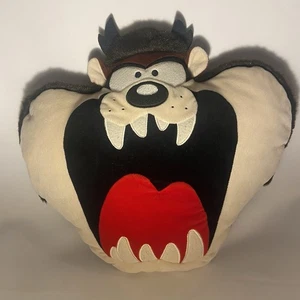 Vintage 1994 Taz Looney Tunes Warner Bros Tazmanian Devil Pillow 18" x 14" - Picture 1 of 9