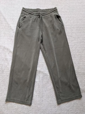 Athleta Pants Womens Small Green Wide Leg Drawstring Modal Blend Lounge Relaxed - Image 1 of 4