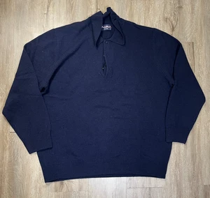 Blazer de remo para hombre manga larga polo suéter lana cachemir talla XXL 2XL azul - Imagen 1 de 7