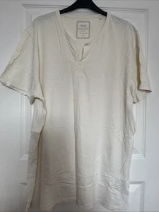 Next Men’s Grandad Collar Top Slim Fit XXL Pre Owned - Picture 1 of 7