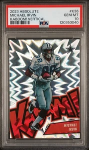 Michael Irvin KABOOM! Vertical PSA 10 GEMA COMO NUEVA 2023 Panini Absolute SSP POP 7 - Imagen 1 de 3