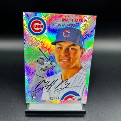 2023 Topps Chrome Platinum Anniversary #139 Matt Mervis Topps Refractor RC /499 - Image 1 of 2