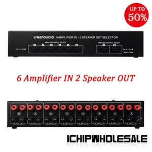 B046 Passiv Verstärker Lautsprecher Selektor 6 Amp IN 2 Speaker OUT Verlustfreier Klang - Bild 1 von 7