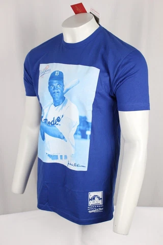 Mitchell & Ness Men's Jackie Robinson Real Life Photo Los Angeles Dodgers Blue Cover