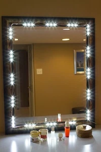 MAKE-UP VANITY MIRROR LED LIGHT 10FT FOR COSMETIC MIRROR LIGHTED WHITE UL POWER  - Picture 1 of 9