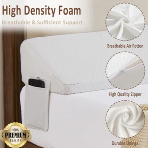 KING Size Bed Wedge Pillow for Headboard, Bed Gap Filler (0-8") Mattress King Si - Picture 1 of 8