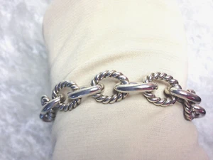 CAROLYN POLLACK STERLING SILVER OVER BRASS, STATUS BRACELET, AVERAGE (M3054-22) - Picture 1 of 5