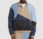 $605 Ahluwalia Men's Beige Colorblock Mel Nylon Quarter-Zip Track Jacket Size L