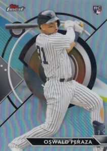 OSWALD PERAZA FINEST ROOKIE REFRACTOR RC NEW YORK YANKEES #13 2023 23 TOPPS