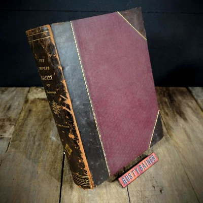 The People's Gallery of Engravings, 1849, Victorian Decorative Half Leather Book - Image 1 of 4
