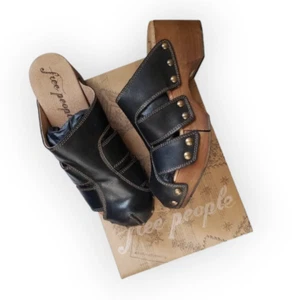 Neu Free People Libra Fisherman schwarzer Clog Damengröße US 8 EU 39 - Bild 1 von 14