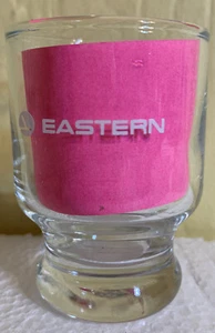 Vintage Souvenir Eastern Airlines First Class 2.5" Footed Cordial Shot Glass  - Picture 1 of 3