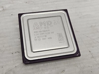AMD-K6/266AFR, Socket 7, 266MHz, FSB 66MHz, 100% WORKING VINTAGE PROCESSOR! - Image 1 of 2