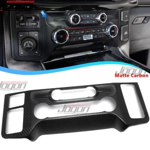 Real Carbon Console AC Audio Vol Button Panel For Ford F150 Raptor Lariat 2021+ - Picture 1 of 13