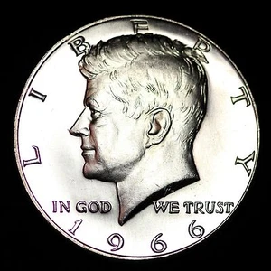 1966 Kennedy 40% Silver Half Dollar GEM BU FREE SHIPPING! - Picture 1 of 2