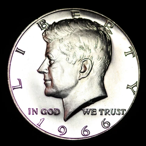 1966 Kennedy 40% Silver Half Dollar GEM BU FREE SHIPPING! Cover