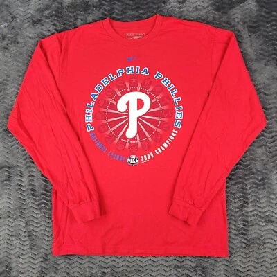 Philadelphia Phillies Shirt Mens Medium Nike 2009 NLCS Champions Center Swoosh - Image 1 of 4