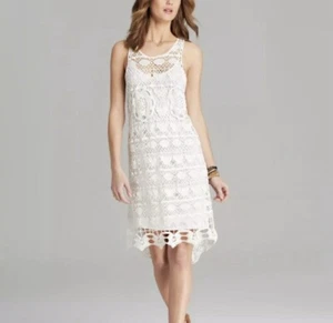Free People Women’s Mystical Chemical Lace Crochet Overlay Dress Size XS EUC - Picture 1 of 7