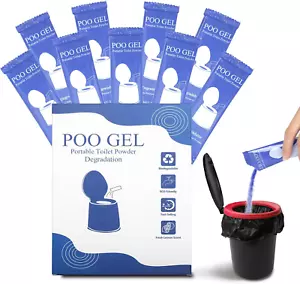 Portable Toilet Absorbent Gel, 20G /Pack Portable Toilet Powder Poo Urine Powder - Picture 1 of 12