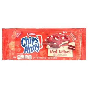 CHIPS AHOY Chewy Filled Solf Red Velvet Cookies, 9.6 oz, Plastic Tray - Picture 1 of 3