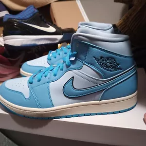Size 12W/10.5M-- Jordan 1 Mid Ice Blue 2023 - Picture 1 of 7