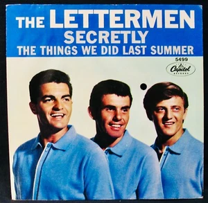 THE LETTERMEN: Secretly-Picture Sleeve-CAPITOL #5499 Excellent Condition! - Imagen 1 de 2