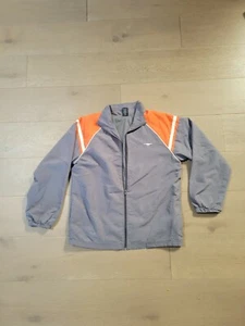 Vintage Cheetah Large Jacket Gray Orange White Full Zip Colorblock L - Picture 1 of 7