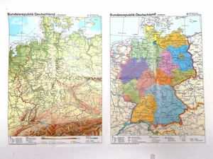 A2 Deutschland Karte Wendekarte  politisch / physisch 1:2.000.000 1991 TOP #6031 - Bild 1 von 3