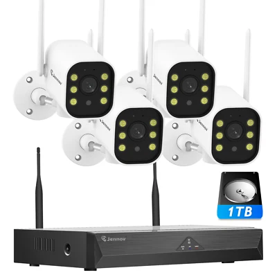 JENNOV 5MP 180° PTZ Monitor Inalámbrico Sistema de Cámara de Seguridad Exterior Audio Bidireccional Foto 1 de 4