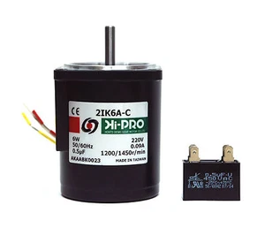 1 AC Induction Motor AC220V 50/60Hz 1φ 6W 2IK6A-C 1200/1450rpm 60x60x75mm Taiwan - Picture 1 of 8