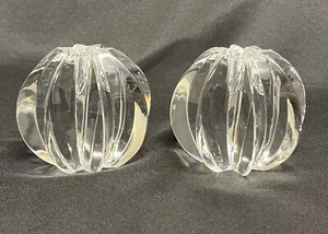 Pair of Vintage 1960s JOSAIR CRYSTAL Orb Candleholders GERMANY - Picture 1 of 10