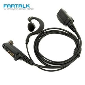 Casque micro Earhook pour HYT Hytera PD600 PD602 PD605 PD662 PD665 PD680 - Photo 1/12