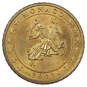 Monaco - 50 centimes d'euro 2003 Chevalier Grimaldi KM.172 GadMC.177 monnaie - Imagen 1 de 2