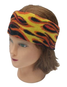 Diadema elástica diseño llama naranja y negra, pre-ownec - Imagen 1 de 6