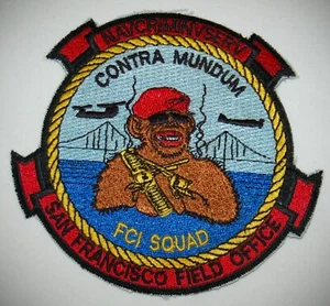 VINTAGE Patch US Navy NCIS San Francisco California Contra Mundum - Picture 1 of 2