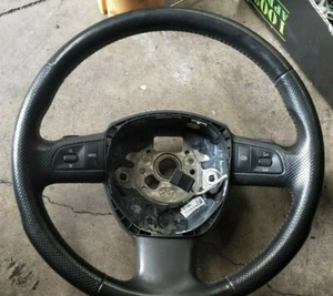 AUDI A6 2005 MODEL STEERING WHEEL BLACK LEATHER ( NO AIRBAG) FITS 11/04-07/11 - Picture 1 of 7