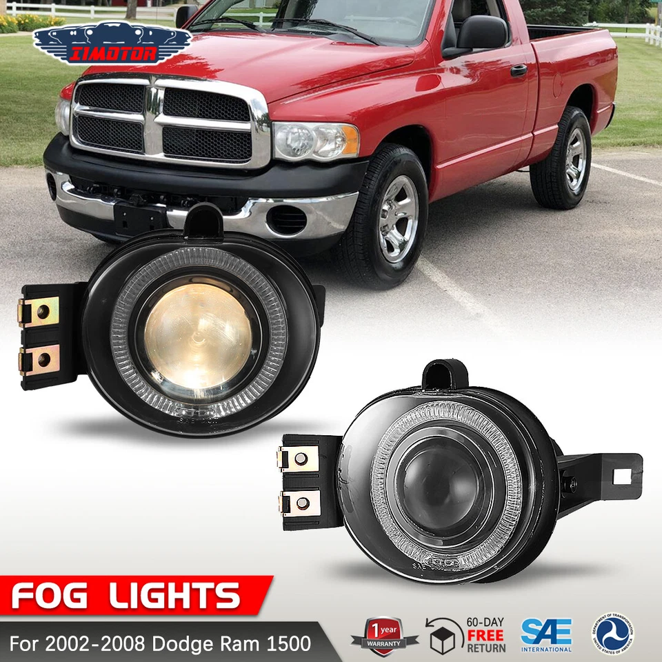 Clear for 2002-2008 Dodge Ram 1500 2500 3500 Pickup Bumper Driving Fog Lights - Image 1 of 4