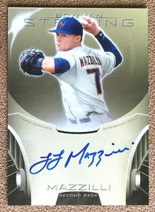 L.J. Mazzilli 2013 Bowman Sterling Prospect Autograph #BSAP-LM NY Mets Rookie 