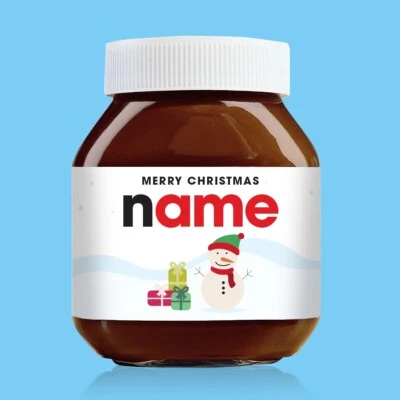 Personalised Nutella Christmas Label - 750g Nutella Jar! - Image 1 of 2