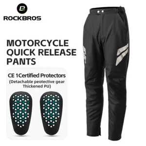 ROCKBROS Motorcycle Trousers Quick Release Pants Winter Outdoor Windproof Warm - Picture 1 of 14