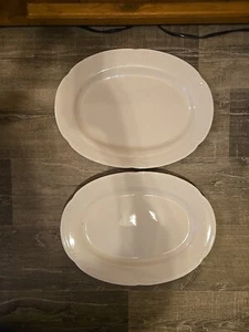 Pfaltzgraff Filigree 14 1/2" Oval Serving Platter - USA Pair (2) - Picture 1 of 12