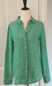 LILLY PULITZER GR. XXS MEERBLICK LEINEN BUTTON DOWN TOP *SPEARMINT*🌴 - Bild 1 von 14