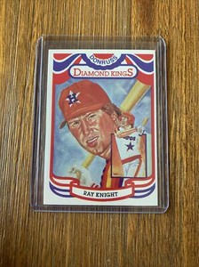84 DONRUSS DIAMOND KINGS # 12 CORRECTED RAY KNIGHT HOUSTON  PEREZ-STEELE BACK