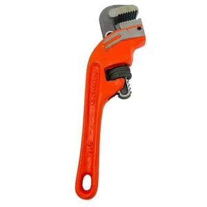 Pittsburgh 8 in Adjustable Heavy Duty Pipe Wrench, Orange - Picture 1 of 8