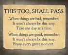 Poster - This too, shall pass Inspirational Quote by Doe Zantamata, 3 Sizes