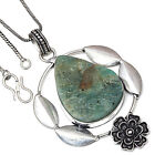 925 Silver Amazonite Drusy Gemstone Handmade Women's Day Jewelry Pendants 2.75"
