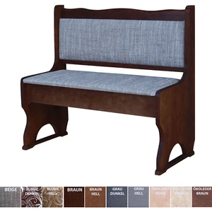 HOLZ BANK POLSTERUNG NUSS MASSIVHOLZ  NEU - Bild 1 von 11