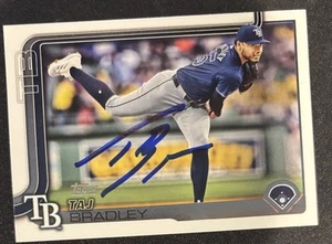 Taj Bradley Signed 2025 Topps Card Autographed Tampa Bay Rays - Picture 1 of 2