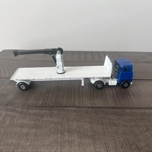 VTG LESNEY MATCHBOX SUPER KINGS K33 SCAMMELL TRACTOR & FLATBED W/HOIST ENGLAND - Picture 1 of 6