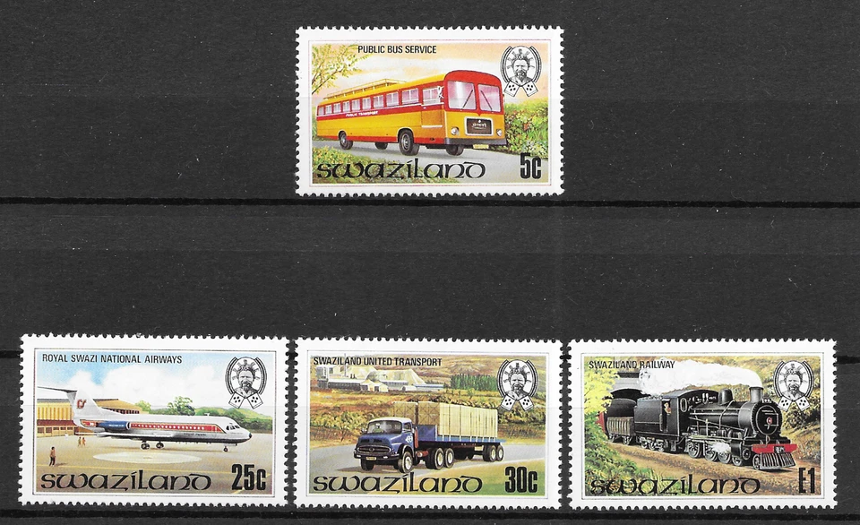 Swazilandia 1981 Medios de Transporte MNH Set S.G. 368-371 Foto 1 de 1